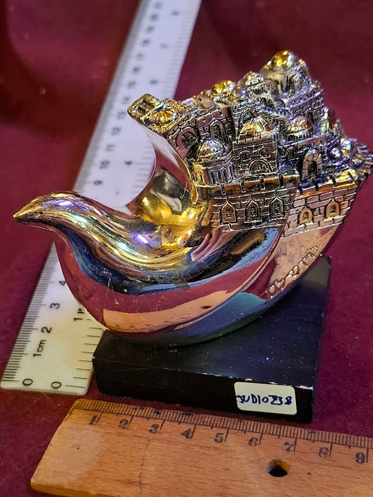 Judaica 925 silver, Karshi Amy, Jerusalem dove sculpture [JUD10238]