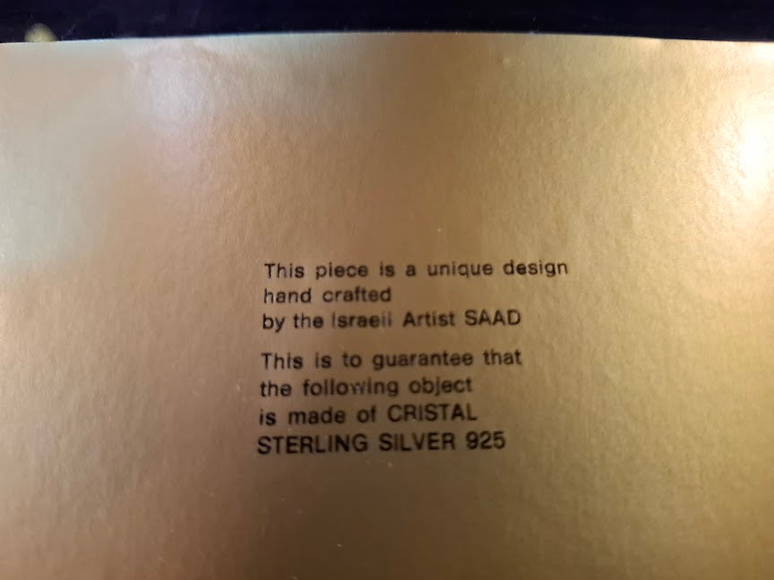 Judaica plaque by Saad artist 925 sterling silver- Western Wall Jerusalem [JUD10248]