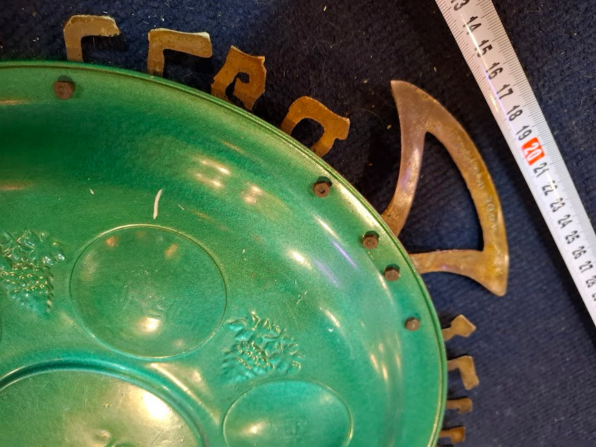 Vintage enameled Judaica passover plate [JUD10259]