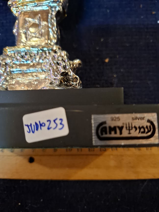 Judaica menorah 925 silver by Amy artist [JUD10253]