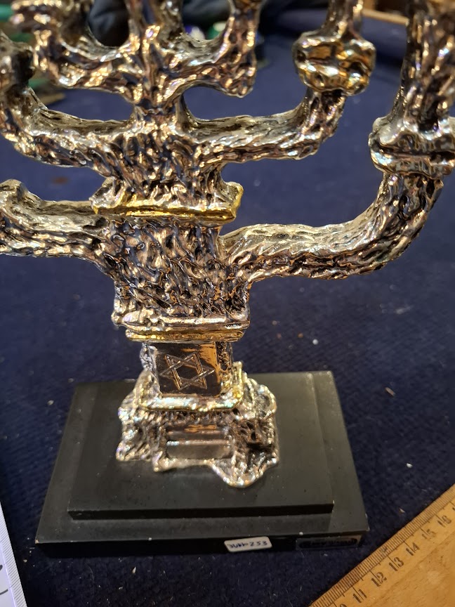 Judaica menorah 925 silver by Amy artist [JUD10253]
