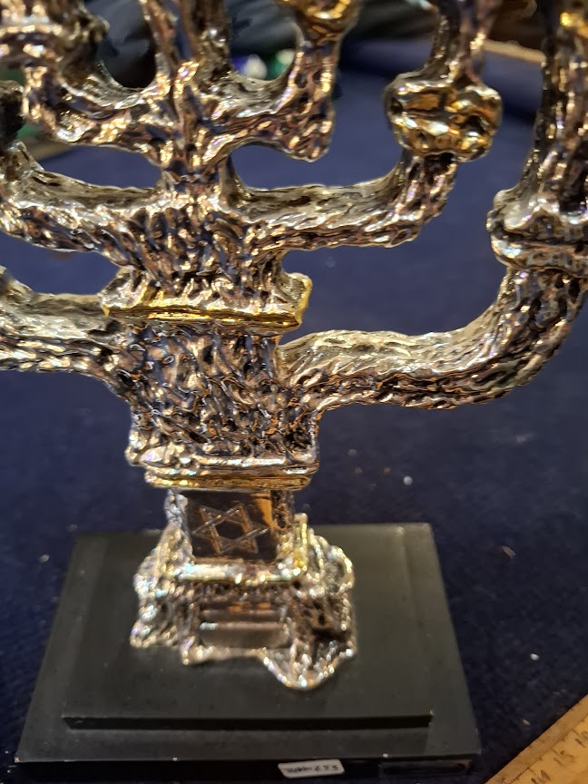 Judaica menorah 925 silver by Amy artist [JUD10253]