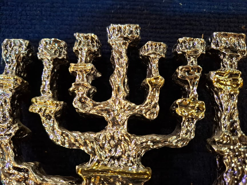 Judaica menorah 925 silver by Amy artist [JUD10253]