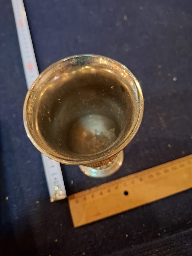 Judaica wine kiddush cup silver plated [JUD10252]