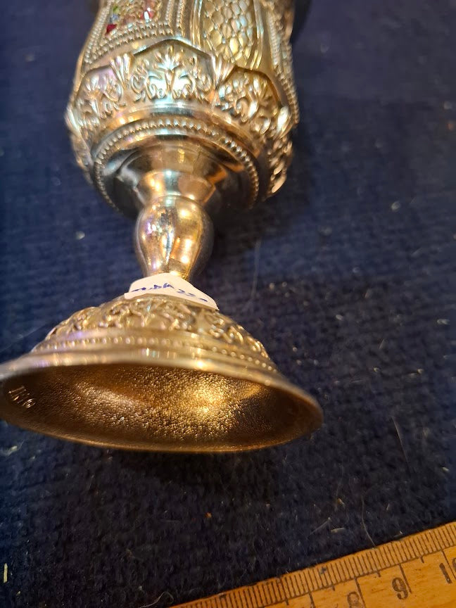 Judaica wine kiddush cup silver plated [JUD10252]