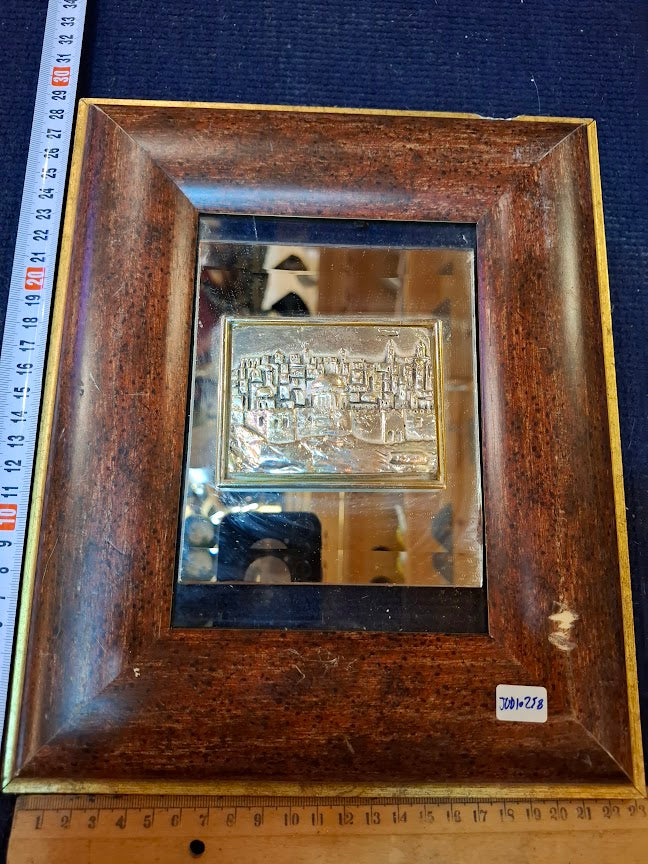 Judaica plaque by Saad artist 925 sterling silver - Old City Jerusalem [JUD10258]