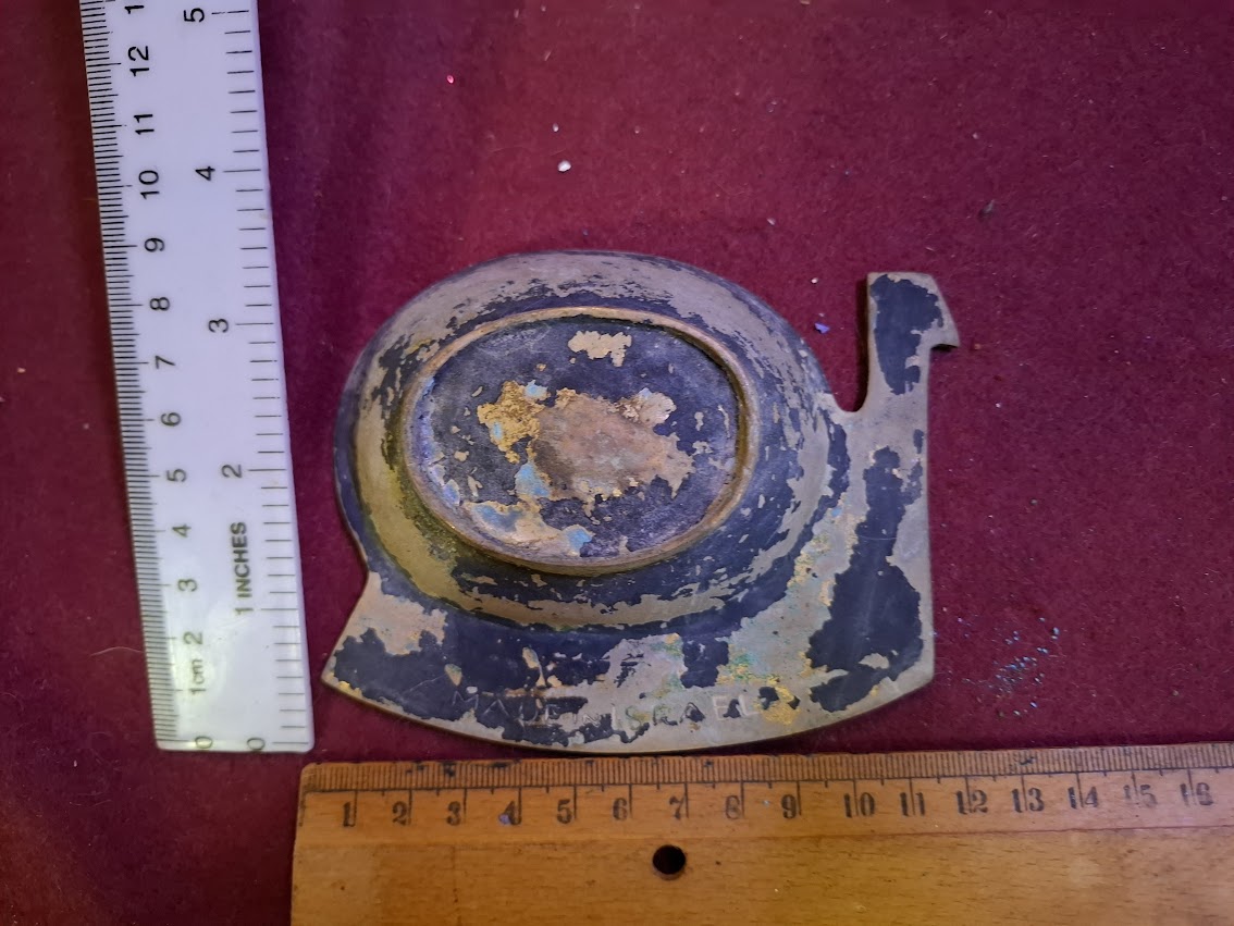 Metal ashtray , Israel's 10th anniversary - Rare [ISR10341]