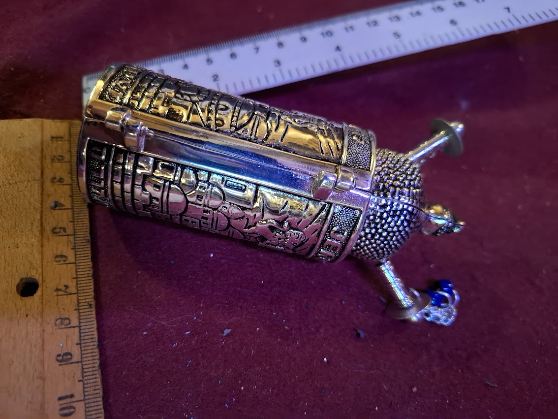 judaica tora scroll model silver palted [JUD10255]