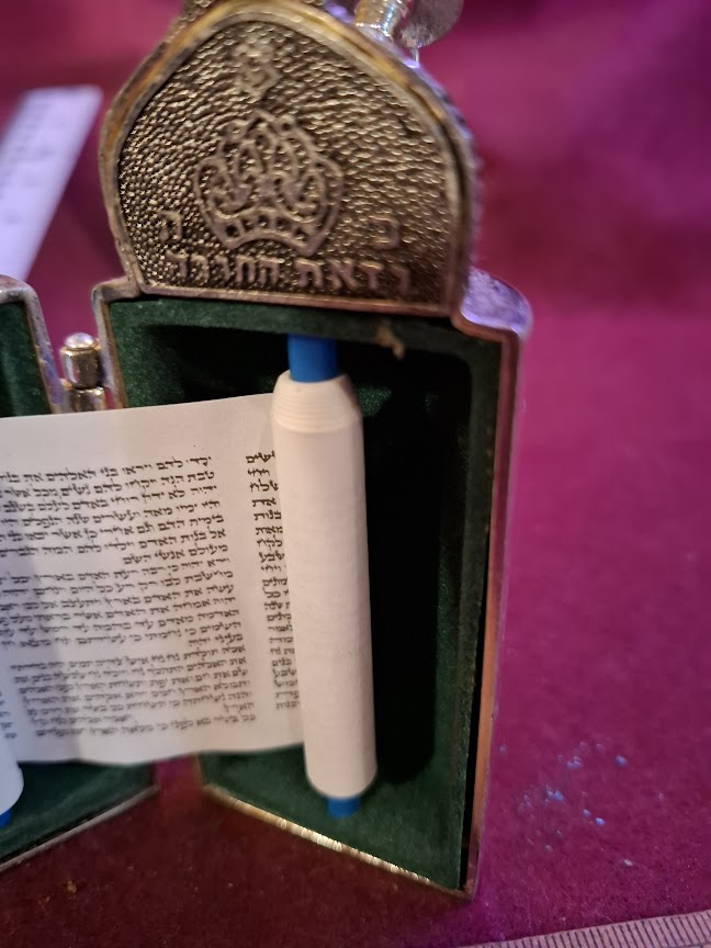 judaica tora scroll model silver palted [JUD10255]