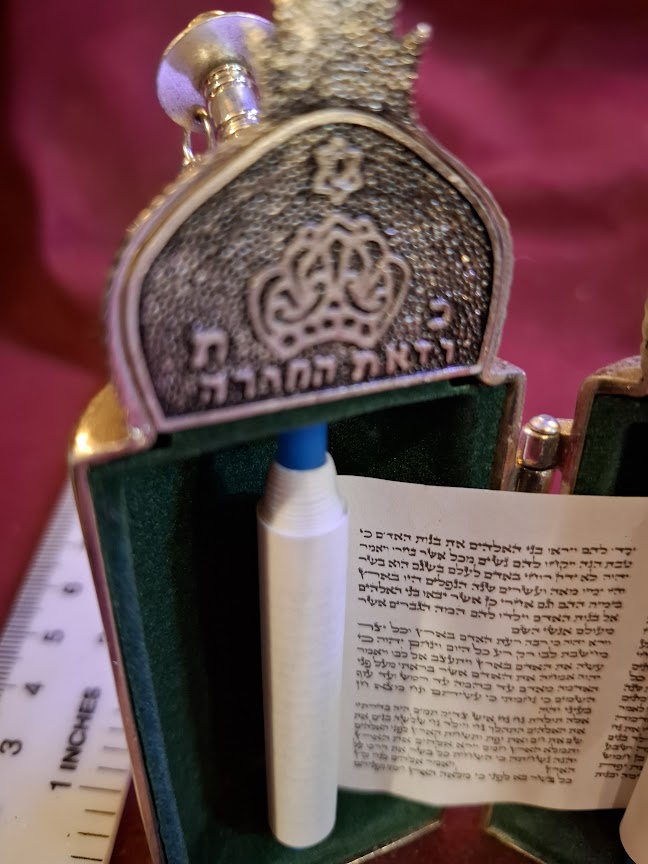 judaica tora scroll model silver palted [JUD10255]