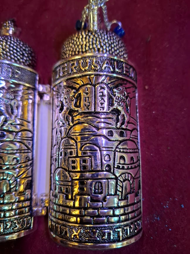 judaica tora scroll model silver palted [JUD10255]