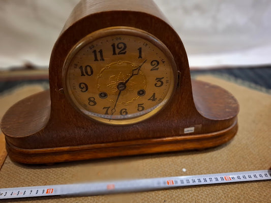 Antique wooden mechanical desk clock [CLK10376] *for Israel local market only*