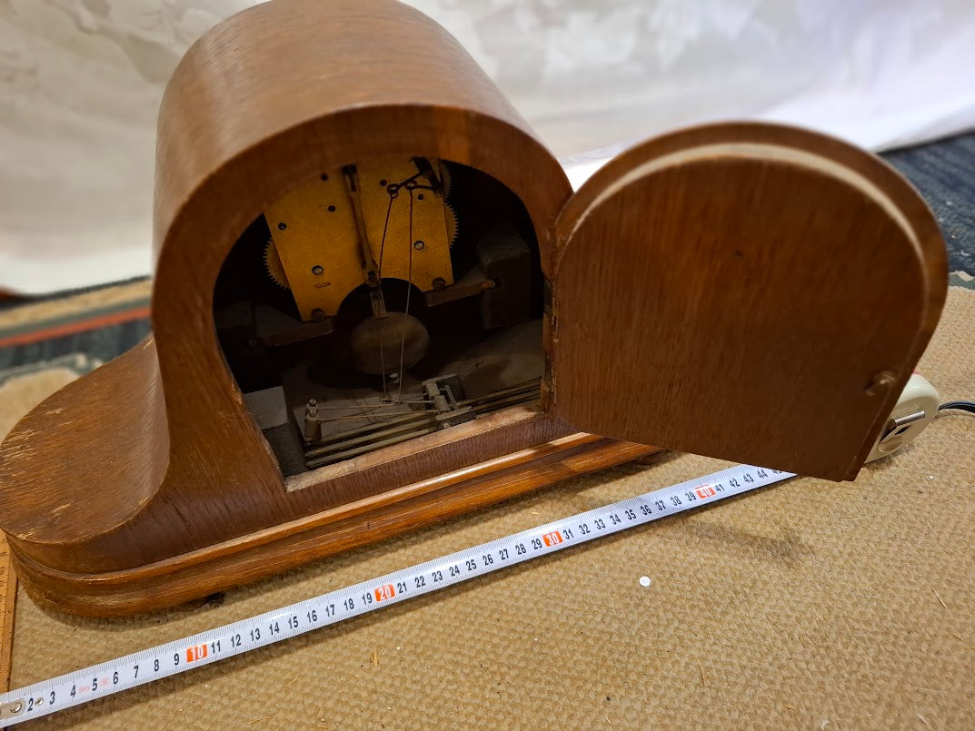 Antique wooden mechanical desk clock [CLK10376] *for Israel local market only*