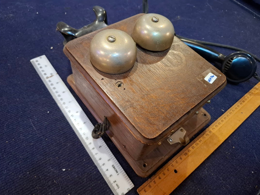 Antique line wooden telephone [INS10740] *for Israel local market only*