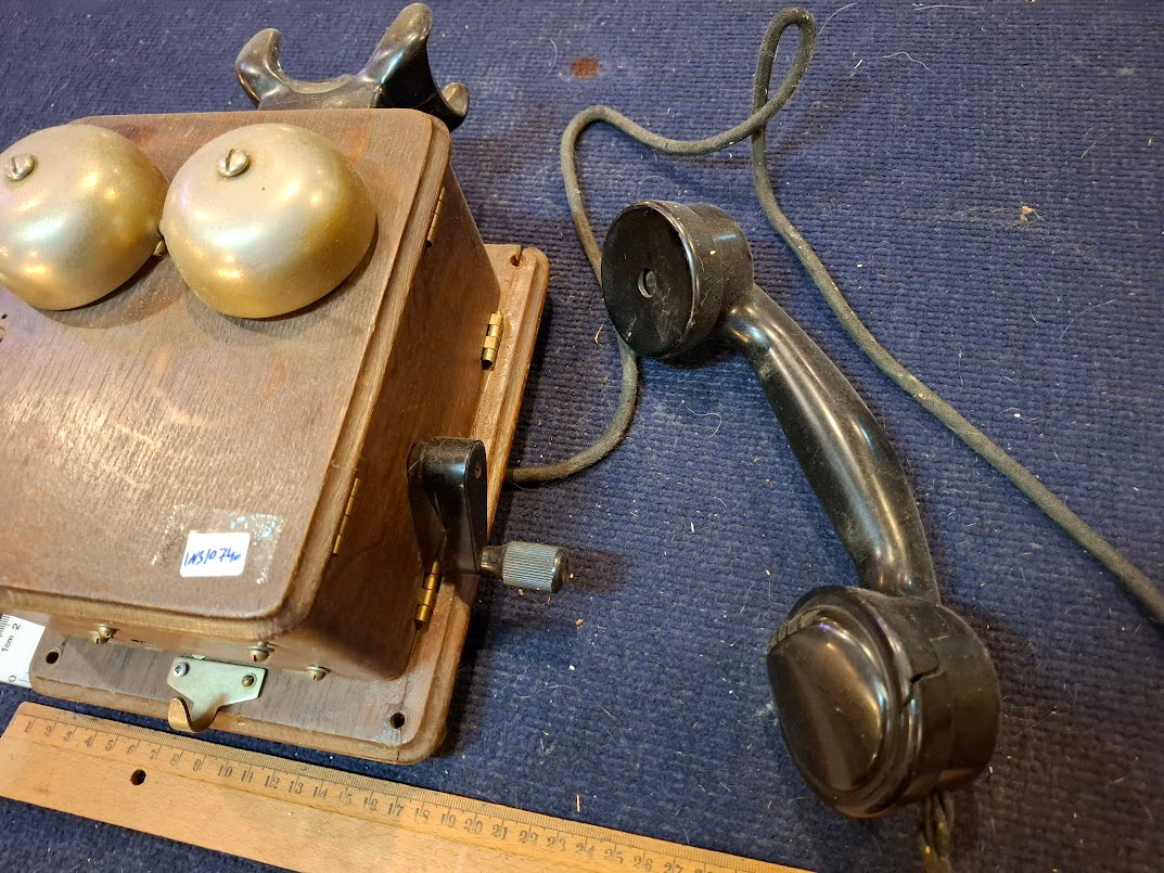 Antique line wooden telephone [INS10740] *for Israel local market only*