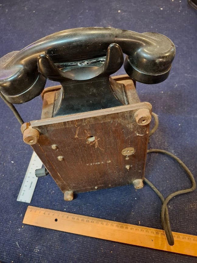 Antique line wooden telephone [INS10740] *for Israel local market only*