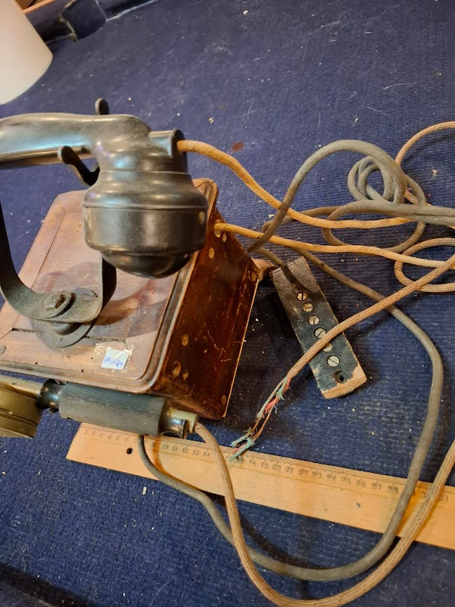 Antique line wooden telephone  - Rare [INS10749] *for Israel local market only*