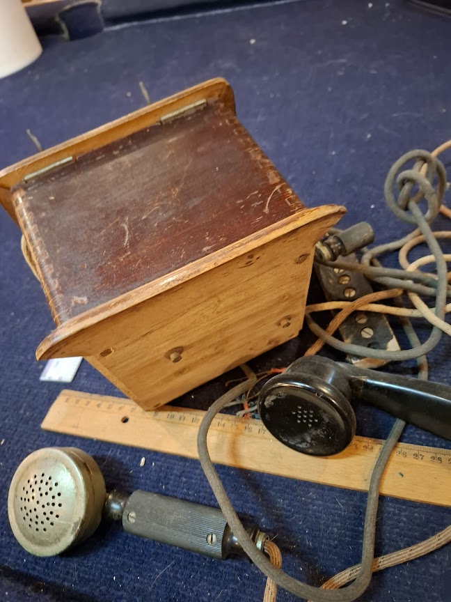 Antique line wooden telephone  - Rare [INS10749] *for Israel local market only*