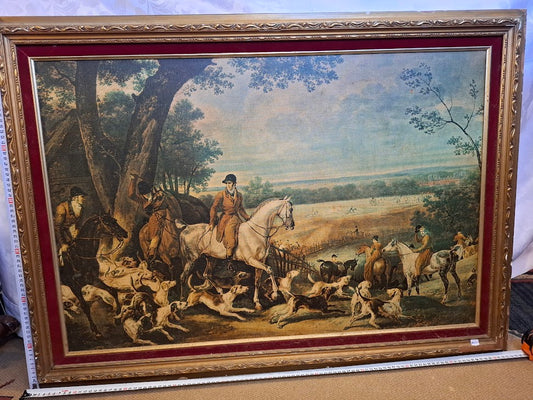 Vintage reproduction of the departure for the hunt enviroons 1824 [ART10310]*for Israel local market only*