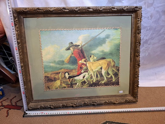 Vintage print drawing - the hunter 1653 [ART10311]*for Israel local market only*