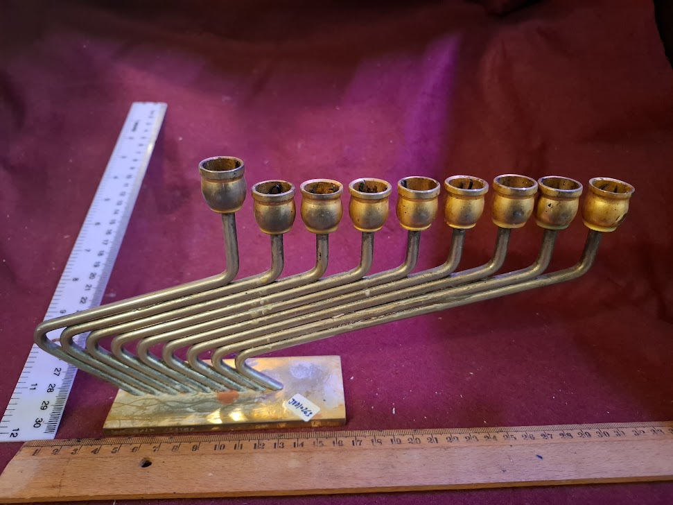 Abstrect art gold silver plated hanukkah by Karshi [JUD10263]
