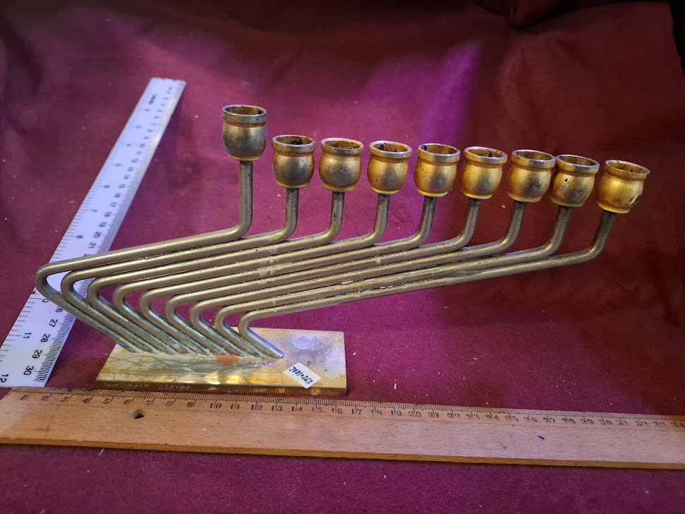 Abstrect art gold silver plated hanukkah by Karshi [JUD10263]