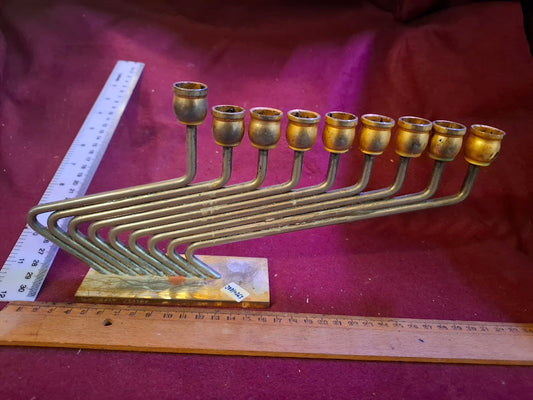 Abstrect art gold silver plated hanukkah by Karshi [JUD10263]