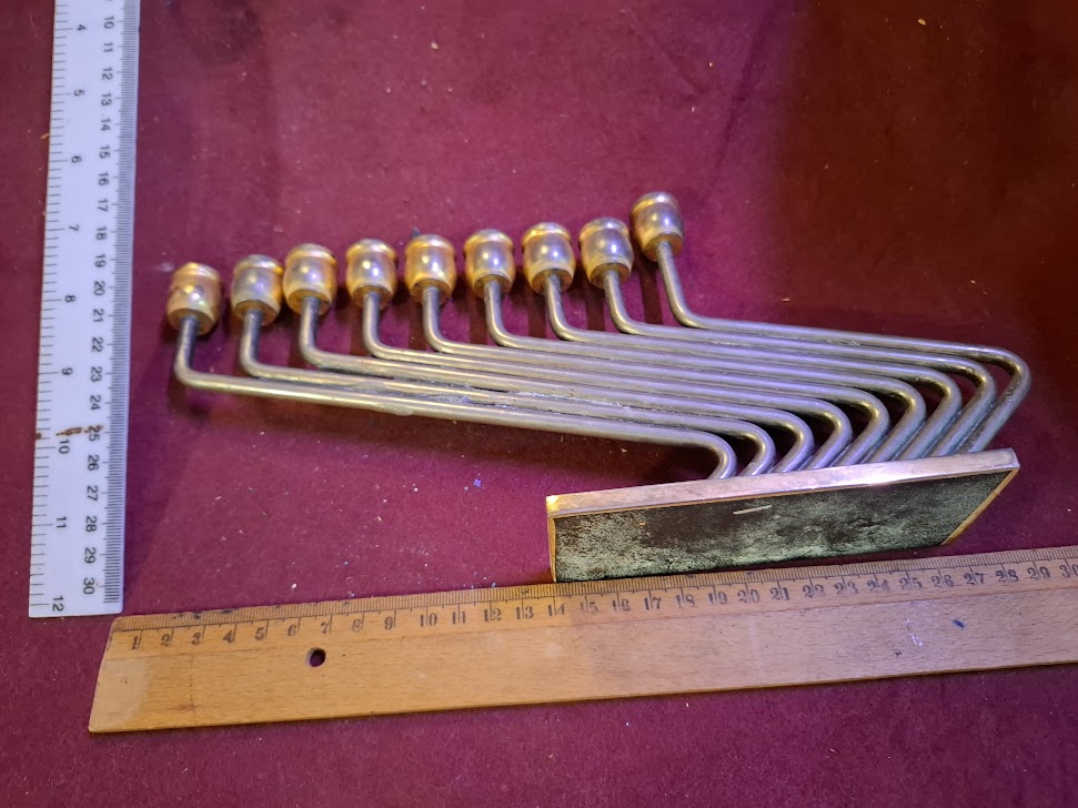 Abstrect art gold silver plated hanukkah by Karshi [JUD10263]