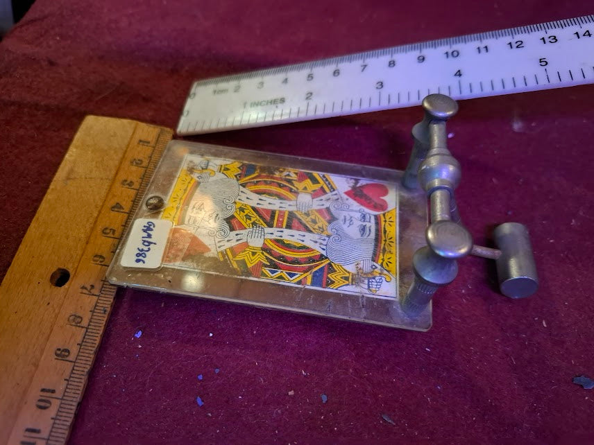 Vintage playing card press holder - rare [GAM10386]