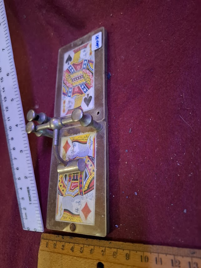 Vintage pair playing card press holder - rare [GAM10385]