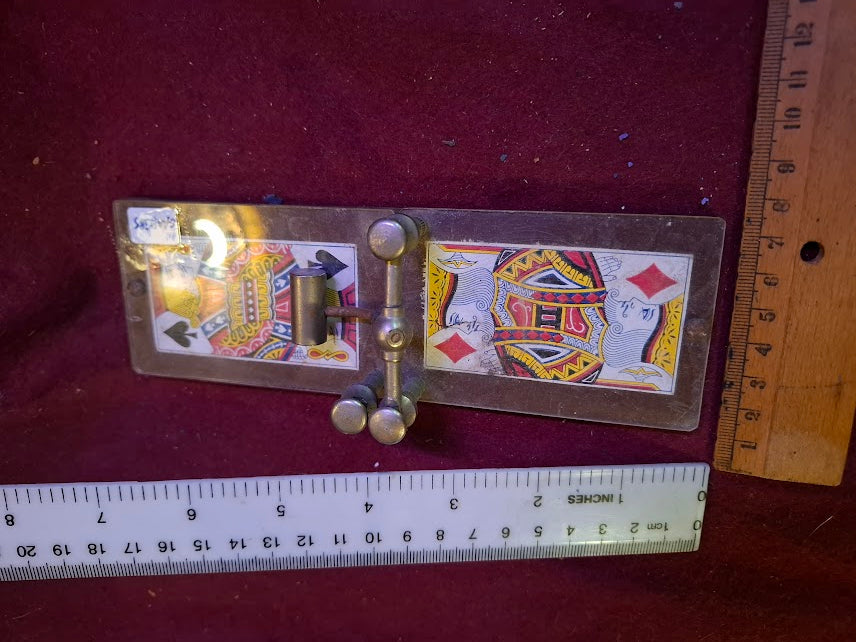 Vintage pair playing card press holder - rare [GAM10385]