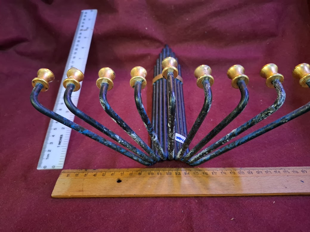Hanukkah menorah gold silver Judaica by KARSHI [JUD10264]