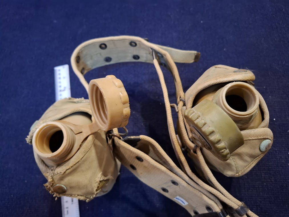 Vintage military 2 water bottle with belt [MIL10194]