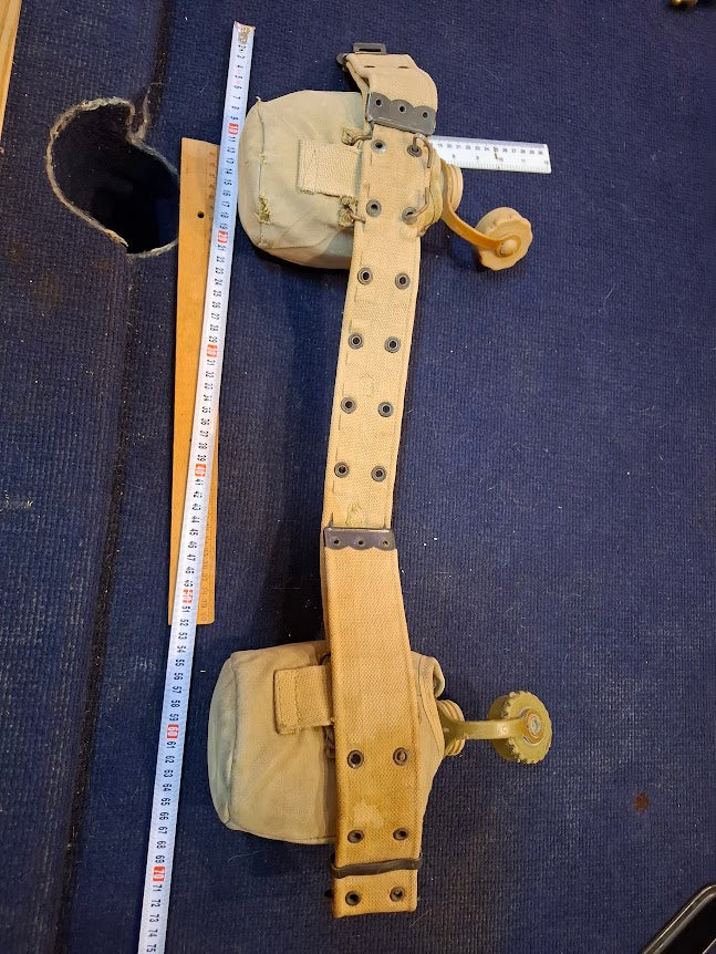 Vintage military 2 water bottle with belt [MIL10194]