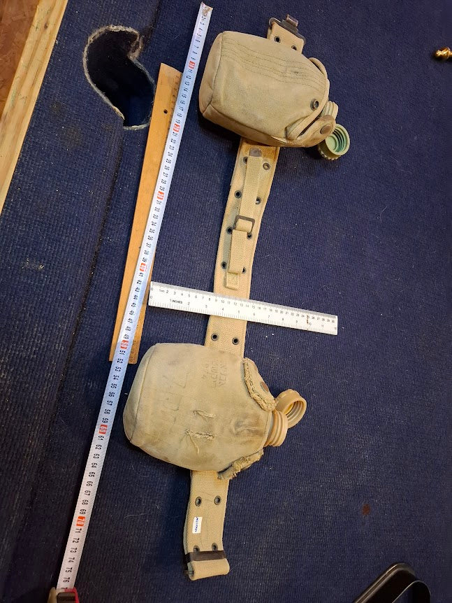Vintage military 2 water bottle with belt [MIL10194]