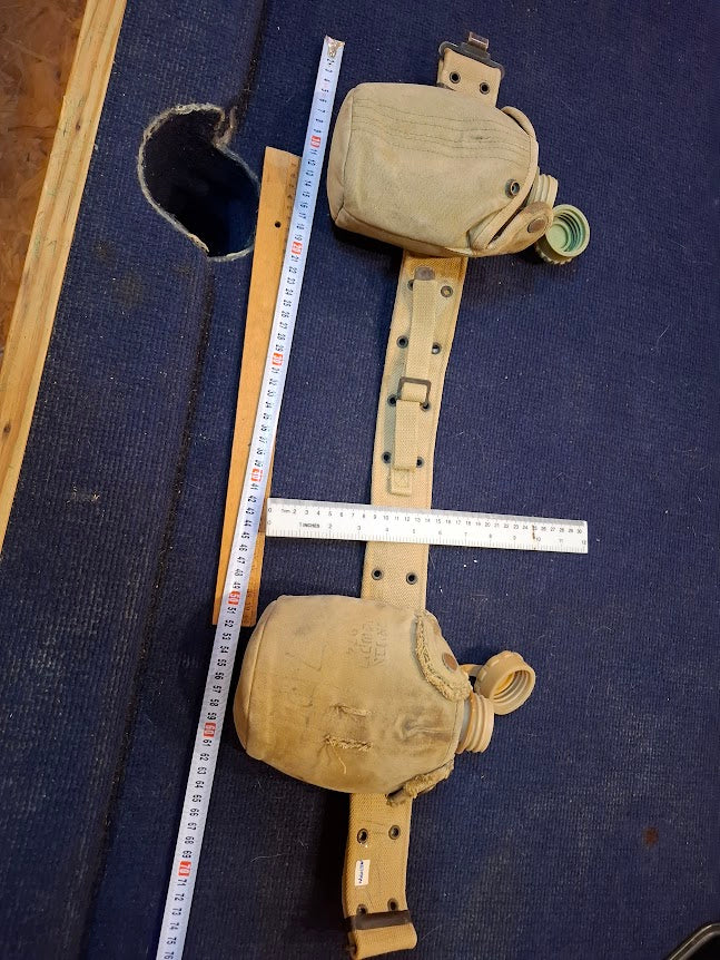 Vintage military 2 water bottle with belt [MIL10194]