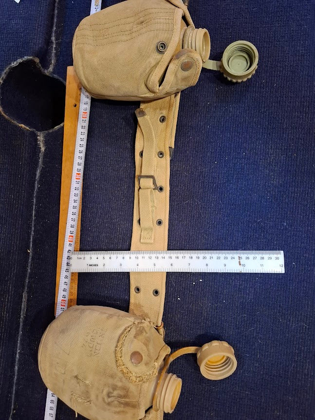 Vintage military 2 water bottle with belt [MIL10194]