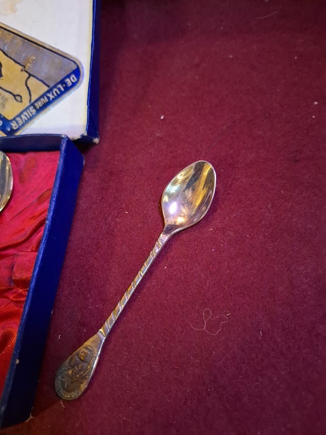 Vintage Israeli silver spoons set [ISR10350]