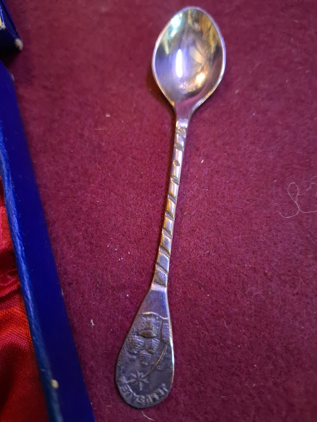 Vintage Israeli silver spoons set [ISR10350]