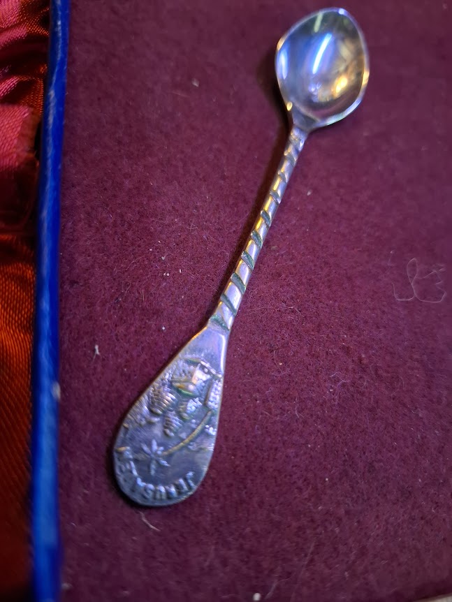 Vintage Israeli silver spoons set [ISR10350]