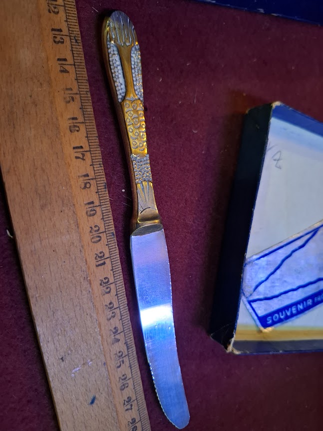 Vintage Israeli silver butter knives set [ISR10349]