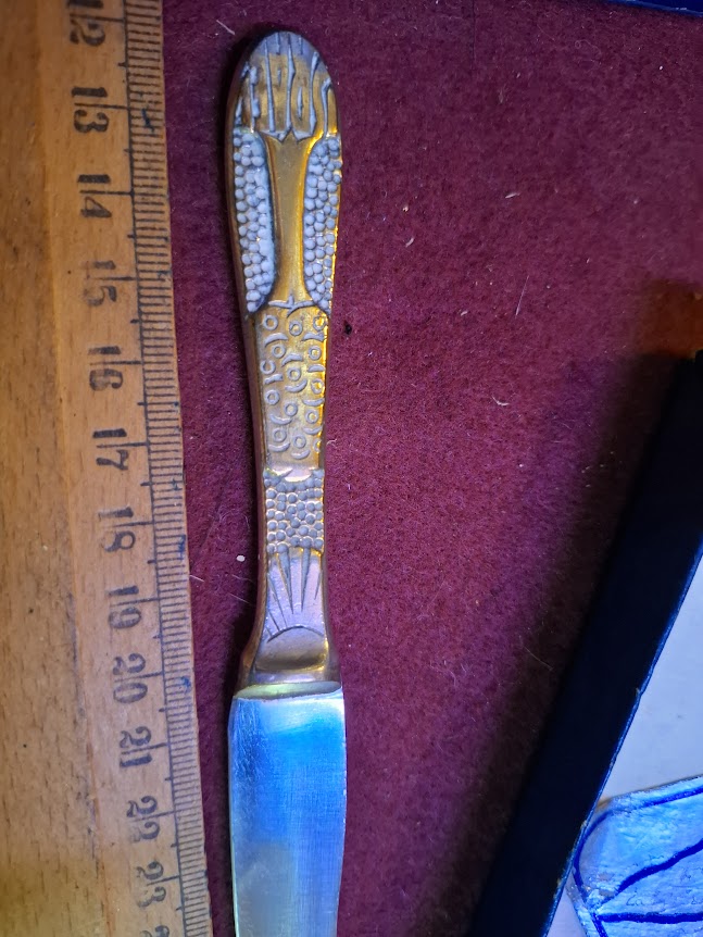 Vintage Israeli silver butter knives set [ISR10349]