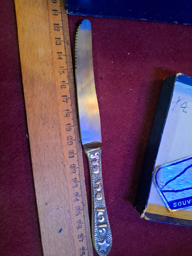 Vintage Israeli silver butter knives set [ISR10349]