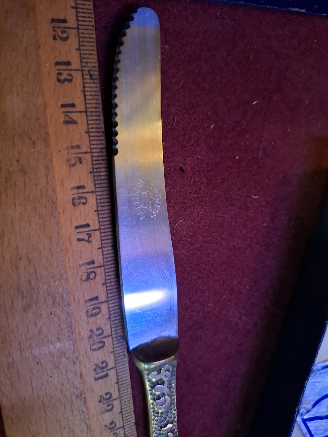 Vintage Israeli silver butter knives set [ISR10349]