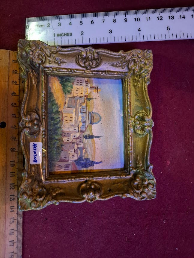 Old painting in a metal decorative frame [ART10308]