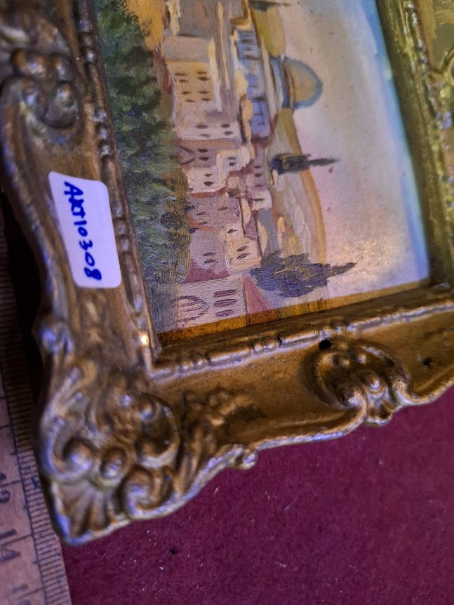 Old painting in a metal decorative frame [ART10308]