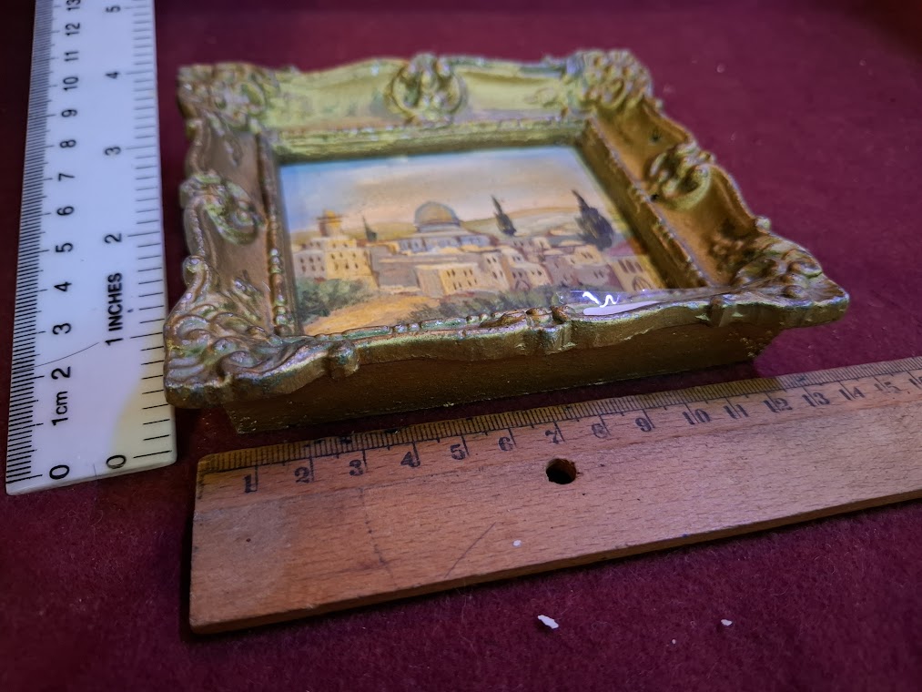 Old painting in a metal decorative frame [ART10308]