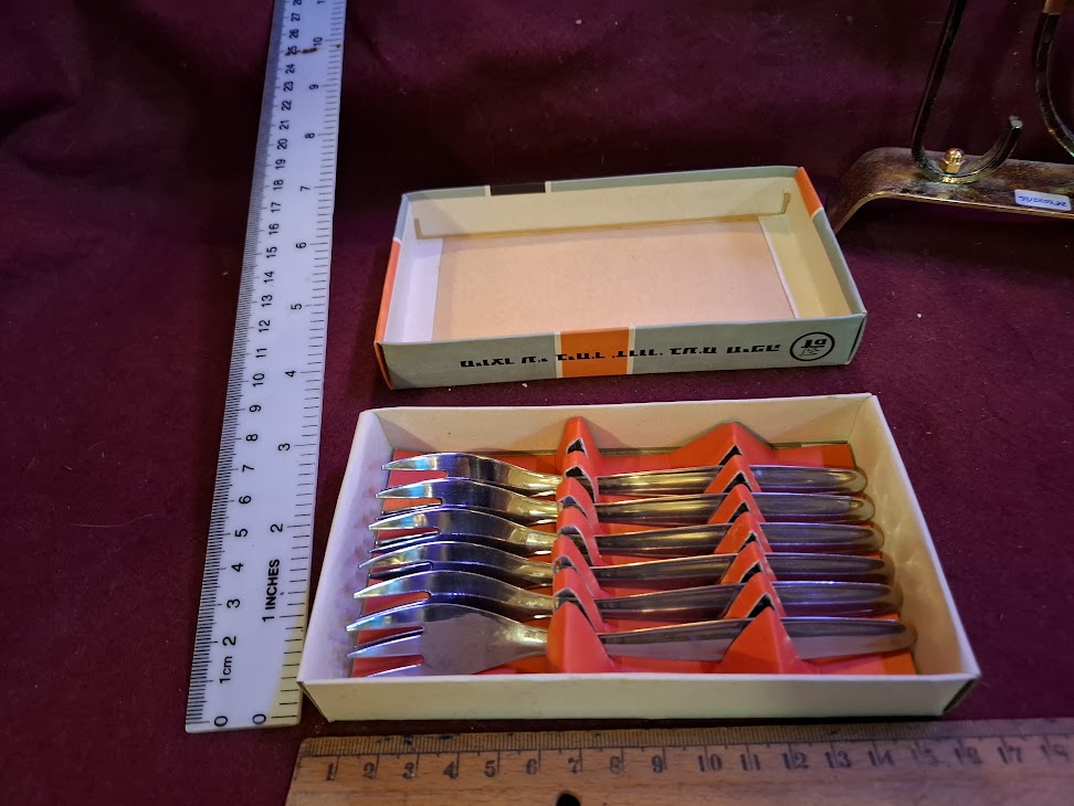 Vintage Israeli stainless steel forks set [ISR10351]