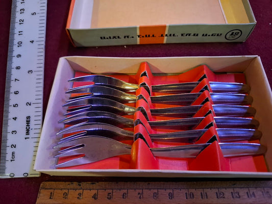Vintage Israeli stainless steel forks set [ISR10351]