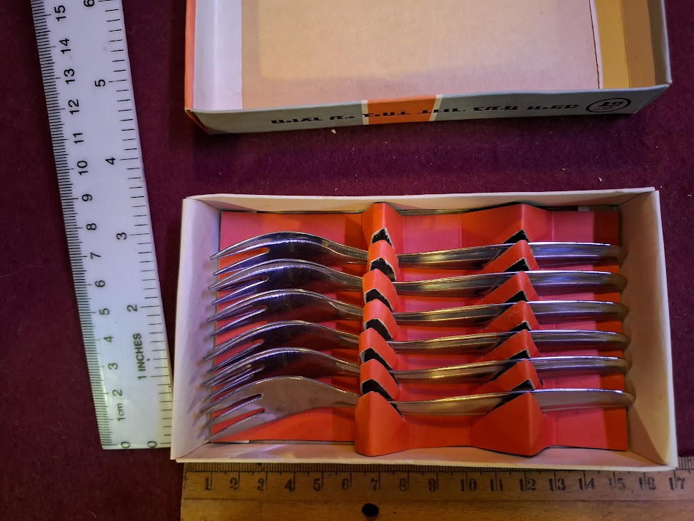 Vintage Israeli stainless steel forks set [ISR10351]